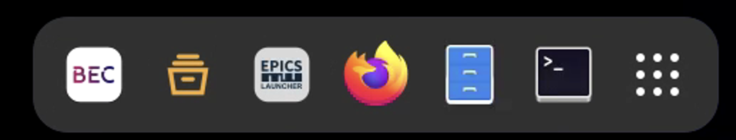 Taskbar with BEC icon